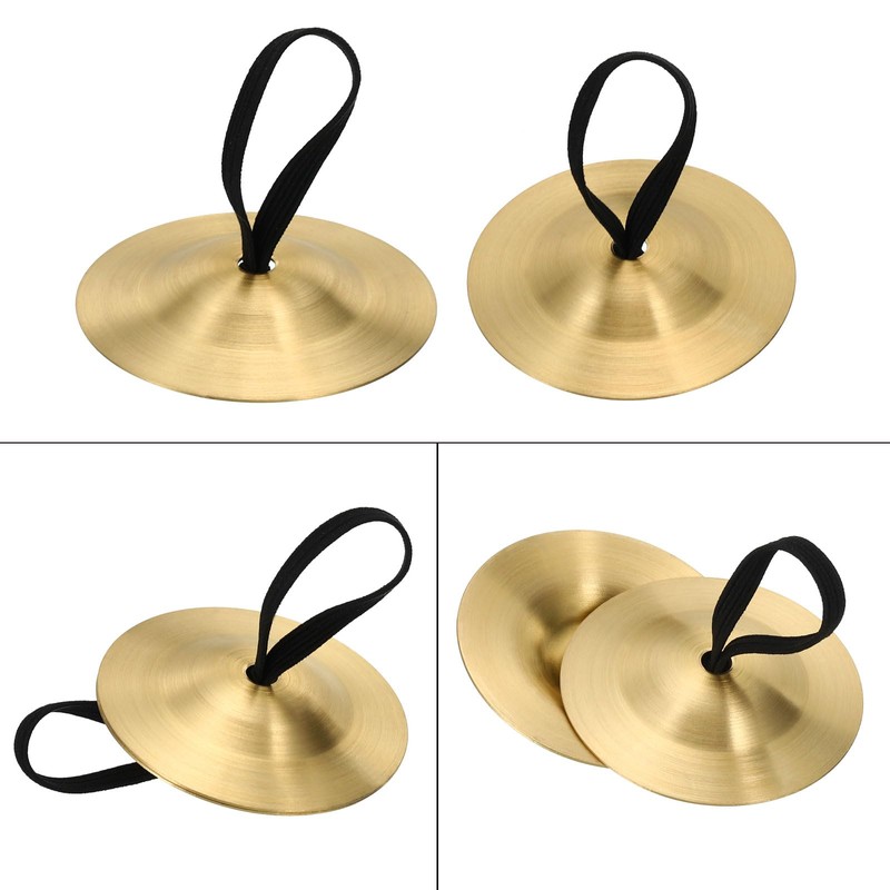 PATIKIL 1pc Finger Cymbal 2.08 Diameter Brass Copper Go Ruden