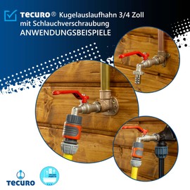 Ball Drain Valve Tap 3 / 4 inch wall connector, Handle, Red, made from Nickel-Plated brass