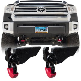 TIOYAR Front Demon Bracket Tow Hook Shackle Mount Kit Compatible with 2007-2021 Toyata Tundra | OEM Converts D-Ring Kit | RS145