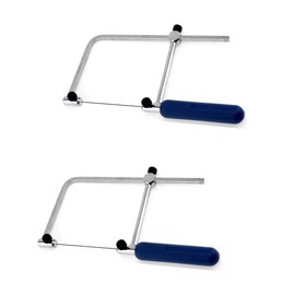 TopHomer 2 Packs Coping Saw U-Shaped Frame High Carbon Steel Hand Woodworking Saw for Jewelry Craft Wax Ring Cutting Metal Saw Making