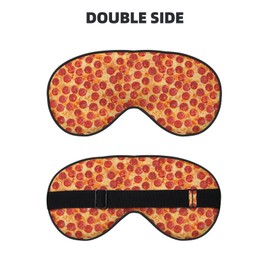 Pizza Pepperoni Sleeping Eye Mask Eye Mask for Sleeping Soft Comfort Eye Shade Blackout Eye Cover for Deep Rest Travel Nap Meditation