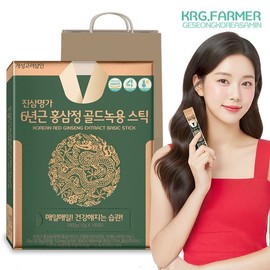 Gaeseong Goryeo Samin 진삼명가 6년근 홍삼정 녹용스틱 100포 Jinsamyeongga 6-Year-Old Red Ginseng Extract Deer Antler Stick Packs (100 Count)
