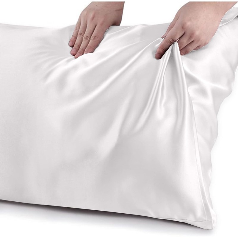 2 Pack Silky Pillowcase -Real Silk Pillowcase for Women Men
