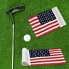 AZCOVER 2 Pack USA Golf Flag 8x6 Inch with Tube