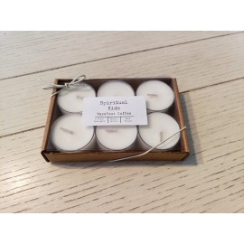 Handmade Hazelnut Coffee Soy Soy Tealights 6 Count Handmade w/ Fragrant/Essen