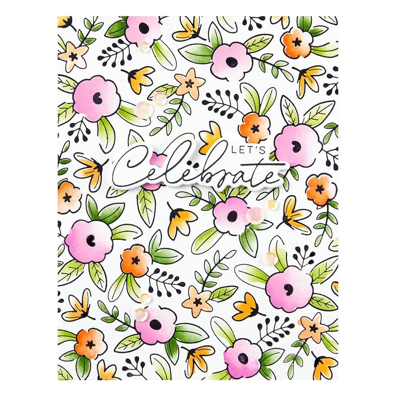 Spellbinders Floral Celebration Press Plate, Metal