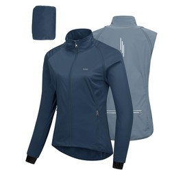 33,000ft Women's Zip Up Lightweight Athletic Workout Yoga Cycling Track Running Jacket Waterproof Windproof Reflective