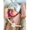 Kidcentral Essentials Newborn Baby Knitted Hat - Bow - White