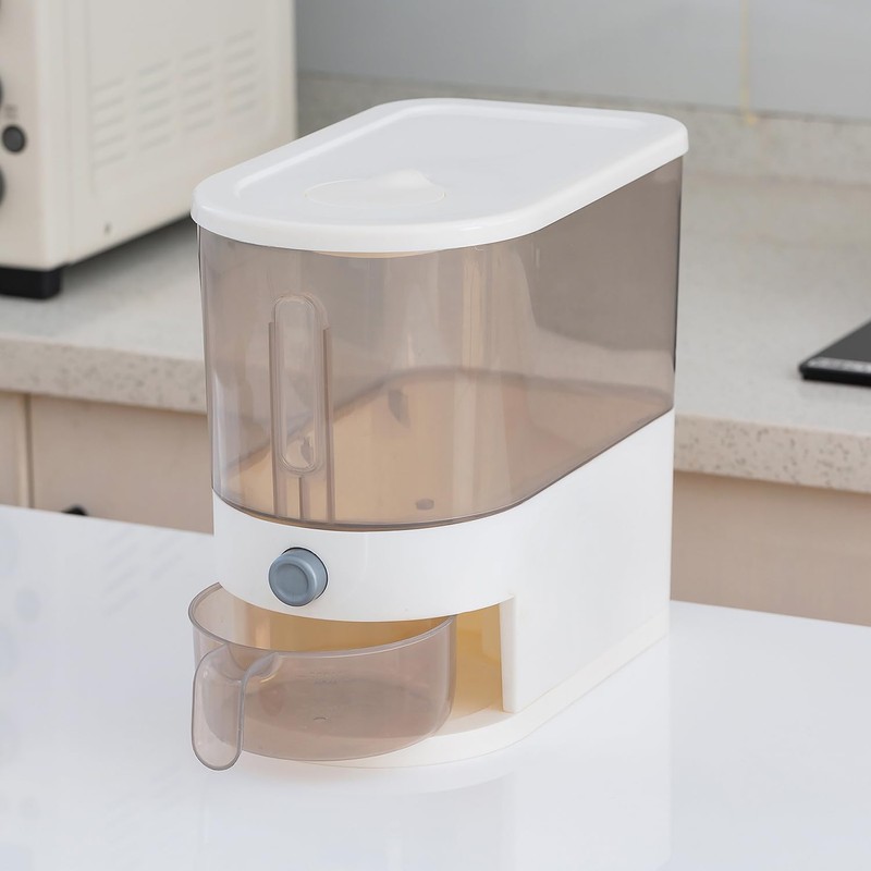 Gagee 11Lbs Rice Dispenser, Large Grain Container Storage with Lid
