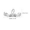 Swan Crown Headpiece Wedding Bridal Crystal Tiara Alloy Diamond Pearl