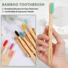 Tetragonal tree 8 Count Biodegradable Bamboo Toothbrushes - Natural Toothbrush
