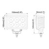 Square Work Light, LED Work Light, 18W, 6000K, High Brightness,