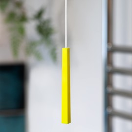sleeklight Bathroom Light Pull Cord, String and Handle. Subtle Cube and Minimalist Design. Fun and Bright Colour Choice. (Yellow)