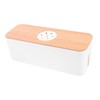 KOMBIUDA 1Pc Round Holed Cable Box Desktop Power Line Organizer