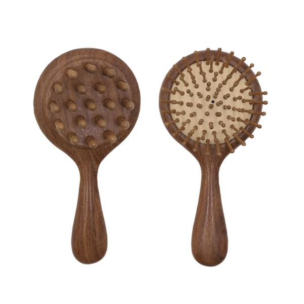 Wooden Hair Brush Air Cushion Comb Wide Tooth Comb for