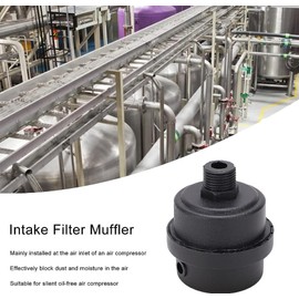 Air Compressor Filter, 1/2" Air Compressor Metal Intake Filter with Thread for Oil Less Air Compressor