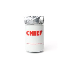 Chief Spin-On Oil Filter - Hydraulic Filter Assembly - 25 GPM, 250 PSI, 3/4" NPTF Port, 1"-12 Thread - 10 Micron Filtration, Model 226005