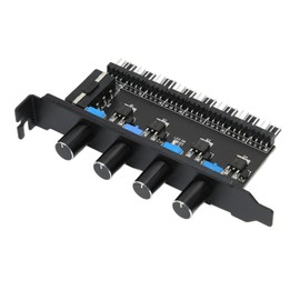 4 Pin Fan Splitter CPU Chassis/HDD/VGA/PWM Easy Installation 72W PCI Bracket PC 8 Channel Fan Hub Cooling Fan Speed Controller 4 Pin 3 Pin Connection) Water Cooling System