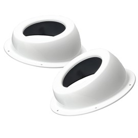 NEESPOC 6.5" Angled Speaker Enclosures Boxes Pods Surface Mount, Universal Painted White, Smaller Custom Mount Door Kick Panel Rear Deck (2PCS Hole Cut)