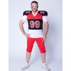 Football Player Costume Mr Costumes Men's Carnival Rot Black White