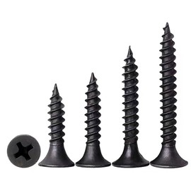 EBAIJQUO M3.5 x 20 mm Phillips Drywall Screws, Self Tapping Countersunk Head, Black Phosphate Coating, Fine Thread, Grade 8.8 High Strength for Construction and Carpentry (Pack of 100)