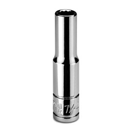 Capri Tools 1/4 in. Deep Socket, 1/4 in. Drive, 12-point, SAE