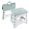 QSYW Folding Step Stool Compact Plastic Foldable Step Stool Holds Up to 300 lbs,12 inches,Non-Slip(Green)