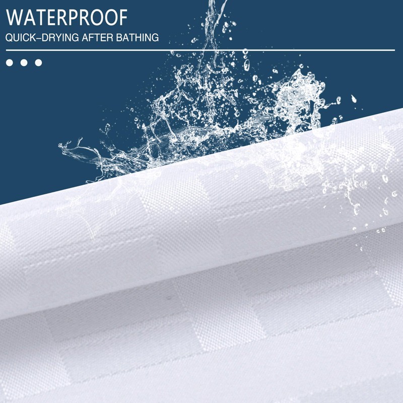 Conbo Mio No Hook Shower Curtain with Snap in Liner