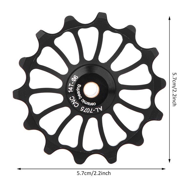 lebycle Rear Derailleur Pulley Positive&amp;Negative Teeth Ceramic Bearing Guide Pulley