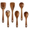 Onader Wooden Spoons for Cooking, 6Pcs Kitchen Utensils for Non-Stick