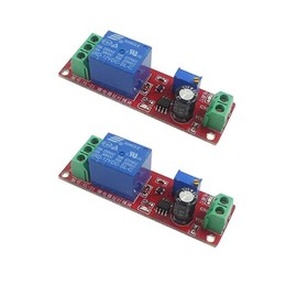 Ferwooh 2PCS DC 12V NE555 Delay Timer Relay Switch Module 0 to 10 Seconds Adjustable for Automotive Control System Electrical Equipment