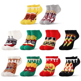 Jeasona 10/12 Pairs Men's Trainer Socks 43-46 Cotton Funny Socks Men's 43-46 Colourful Socks Men's Trainers, Multicoloured-8715D