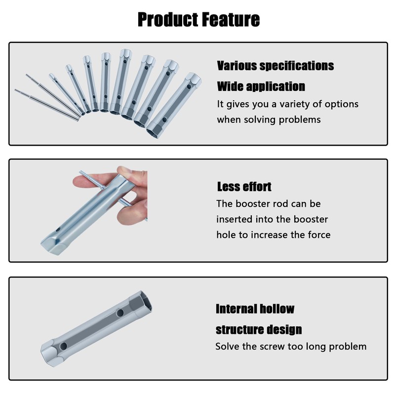 Dpwrrot Plumbers Spanner Wrench Set for Shower Valves and Spark