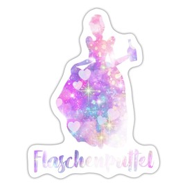 Spreadshirt JGA Bottle Putty Hen Night Malle Outfit Sticker, Max. 10 x 10 cm, 10 x 10 cm, Glossy White