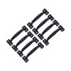 QCAA Garage Door Pull Handle, 6-1/2", Steel, Black Coated, 8