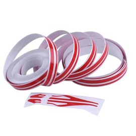 Pinstripe Tape Car Body Side Stripe Decal Waistline Sticker Auto Pinstripe Tape for Cars (Red)