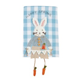 Mud Pie Easter Dangle Towels, Happy Spring; 14" x 21"