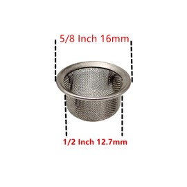 XHXMDL 40pcs 0.5 Inch Pipe Screens Premium Diameter 1/2 Inch Mesh Bowl Stainless Steel Metal Pipe Screens with Storage Box
