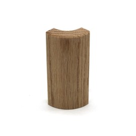 5/8" x 2" x 4" Red Oak Outside Radius Corner Base Block, Trim Molding for Thin Baseboard (10)