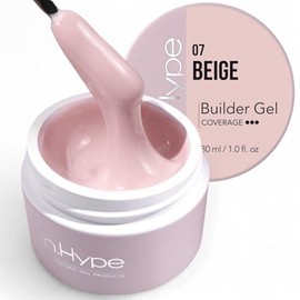 IN.HYPE UV/LED - Gel constructor duro para extensión de uñas/fortalecimiento beige #7 Gel UV de color esculpido.