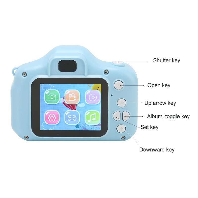 Kids Digital Camera Multi Mode Filter Front Rear 8MP Cute