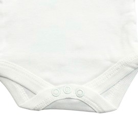 Junior Joy Baby Bodysuits – 2 Pack White Cotton for 6–12 Months | Short Sleeve, Envelope Neck, Easy Nappy Change