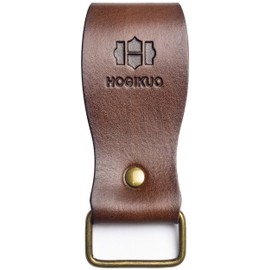 Leather Tape Measure Holder for Belt - Heavy Duty Tool Holder with Metal Clip for Drills, Impact Tools & Multitools