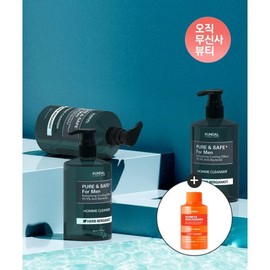 KUNDAL 퓨어 앤 세이프 쿨링 남성청결제 300ml 2개+ 퓨어바디워시 100ml KUNDAL Pure and Safe Cooling Men's Cleanser 300ml 2pcs + Pure Body Wash 100ml