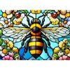 Sutinban Stained Glass Bee Puzzle 1000 Pieces, 1000 Piece Puzzle