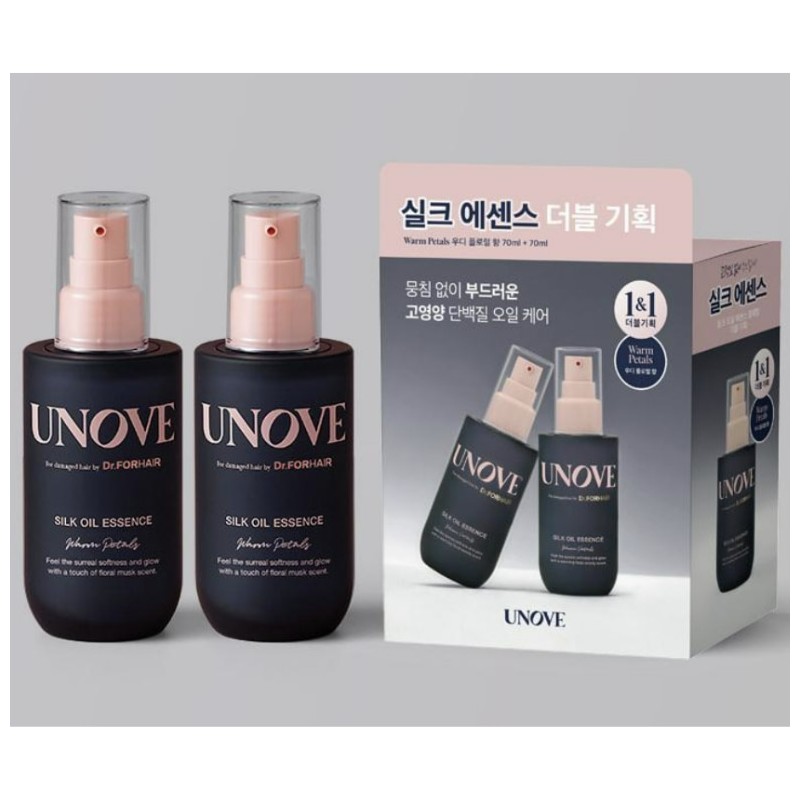 UNOVE Silk Oil Essence Double Special Set 2items, Scent:Warm Petal