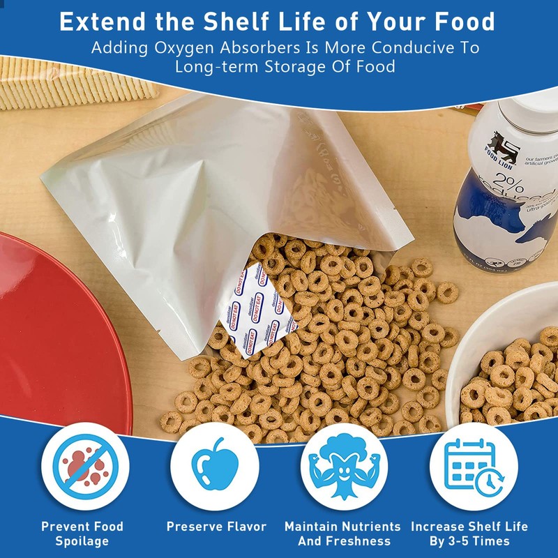 50 Pack 1 Gallon Mylar Bags for Food Storage with