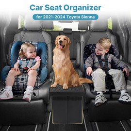 Mixsuper Liner Car Seat Organizer for Toyota Sienna 2021-2025 2026, Console Organizer Backseat Box for Toyota Sienna, Dog Toy Box Storage Bin Kids Toys Baby Supplies Travel Accessories