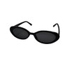 VIGUEUR Retro Oval Sunglasses for Women, Black Small Shade UV400