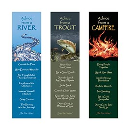 Advice from Nature 3 Bookmark Manly Set - Campfire, Trout, River by Your True Nature AMBM-Man.